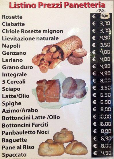 Menu di Buon pane 