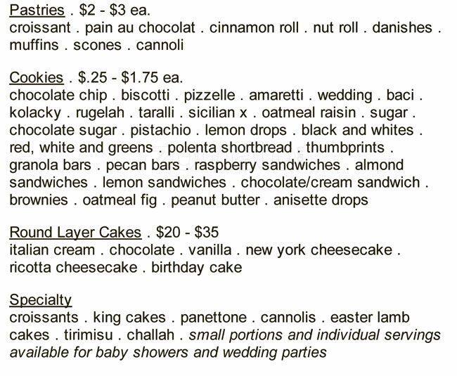 Sunrise Bakery Menu, Menu for Sunrise Bakery, Downtown, Lexington