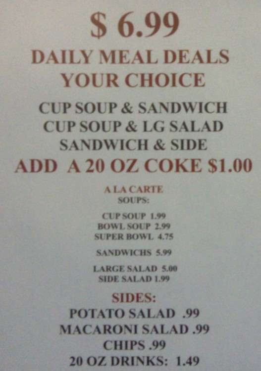 The Soup Bowl Menu, Menu for The Soup Bowl, North Broadway/Short Street