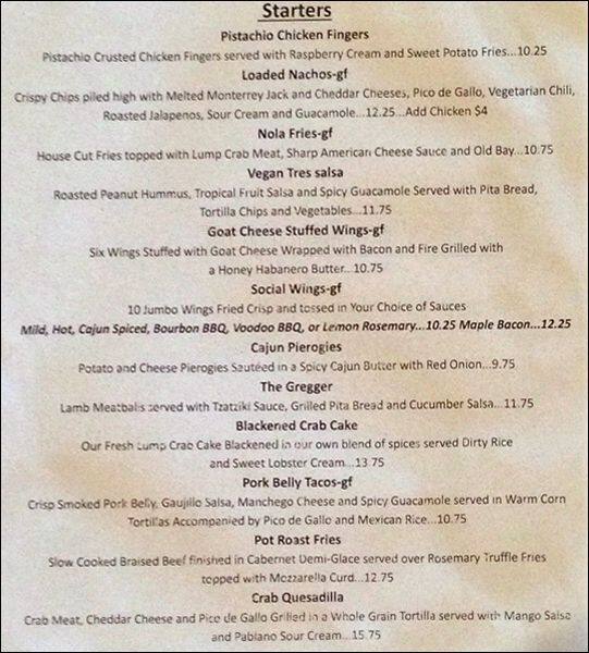 The Social Lounge Menu, Menu for The Social Lounge, West Chester