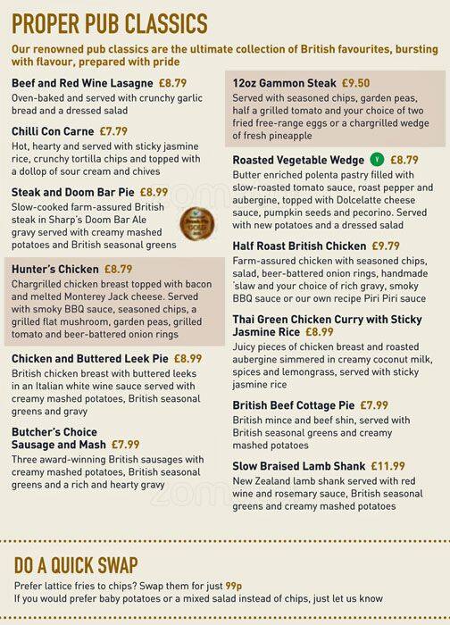Menu at The Harrow pub & bar, Hornchurch, 130 Hornchurch Rd