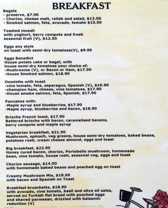 Devonport Stone Oven Bakery & Cafe Menu Menumania/Zomato