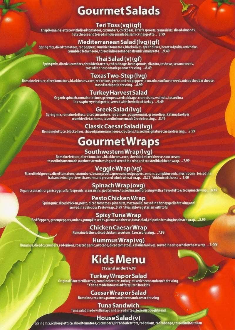 Toss Up Salads Cafe Menu, Menu for Toss Up Salads Cafe, Davie, Miami