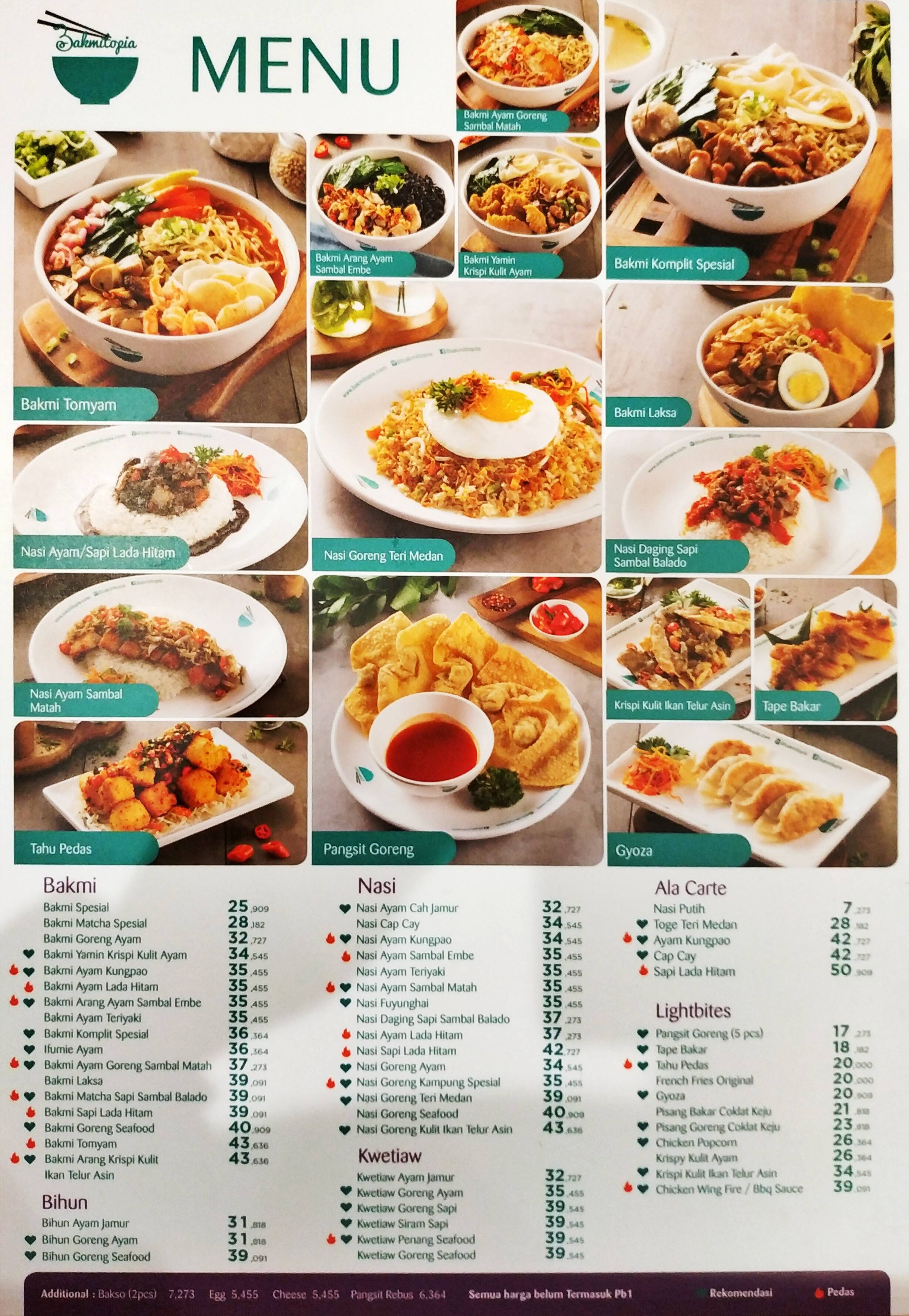 Bakmitopia Menu Menu For Bakmitopia Cibubur Jakarta