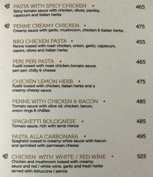 28 Capri Italy menu