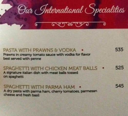 28 Capri Italy menu