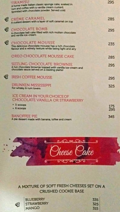 28 Capri Italy menu