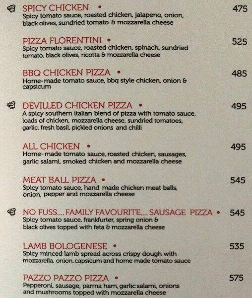28 Capri Italy menu