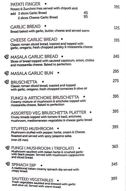 28 Capri Italy menu