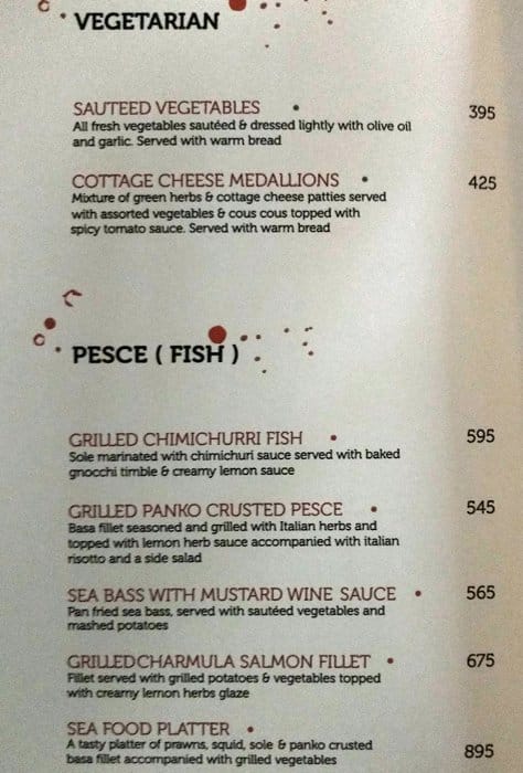 28 Capri Italy menu