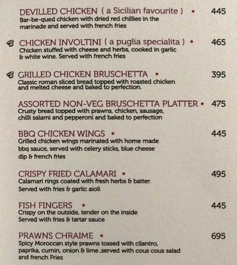 28 Capri Italy menu