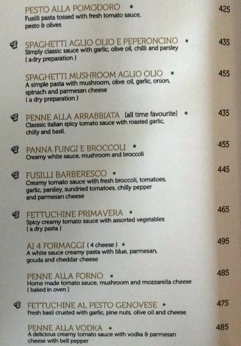 28 Capri Italy menu