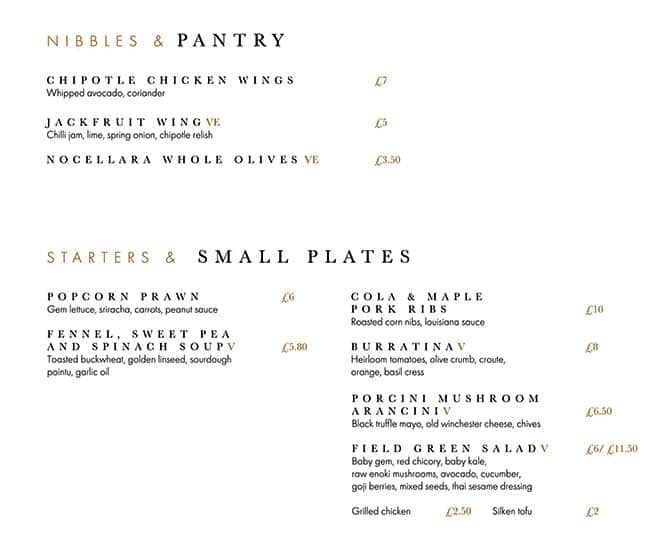 Menu at Itchycoo Bar & Kitchen, Edinburgh