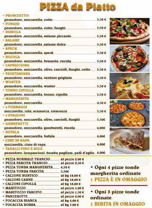 Menu di Taralli Vino e...Sole 
