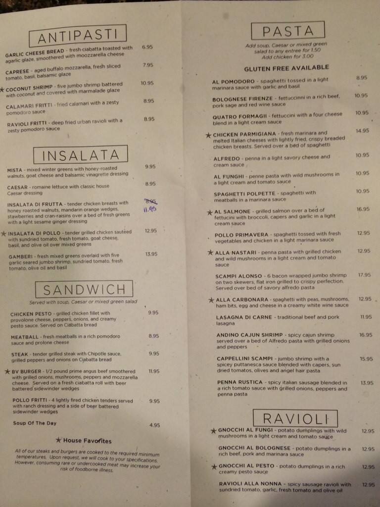 Bona Vita Menu, Menu for Bona Vita, Lehi, Salt Lake City Urbanspoon