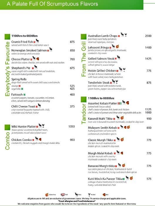 The Hangar Bar & Lounge Holiday Inn Menu Zomato