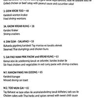 Pera Thai Menu Menu For Pera Thai Sishane Istanbul