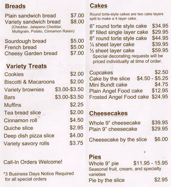 Haley's Corner Bakery Menu Urbanspoon/Zomato