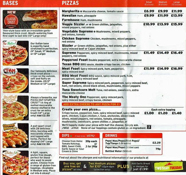 Pizza Hut Menu, Menu for Pizza Hut, Covent Garden, London Zomato UK