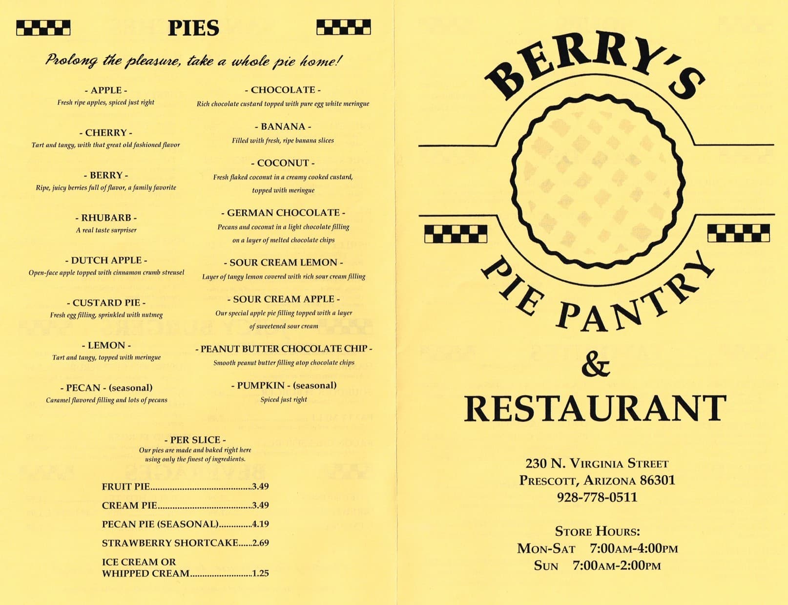 buttercup pantry menu