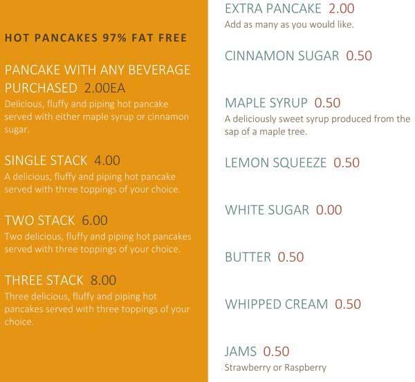 Coffee Cow menu