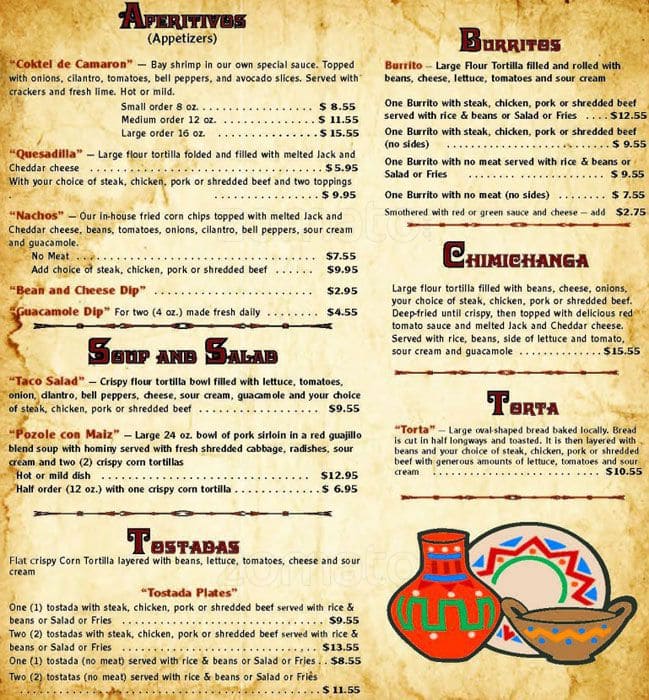 Juans House of Tacos Menu, Menu for Juans House of Tacos, Thayne