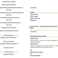 Olive Garden Italian Restaurant Menu