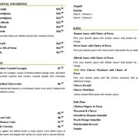 Olive Garden Italian Restaurant Menu