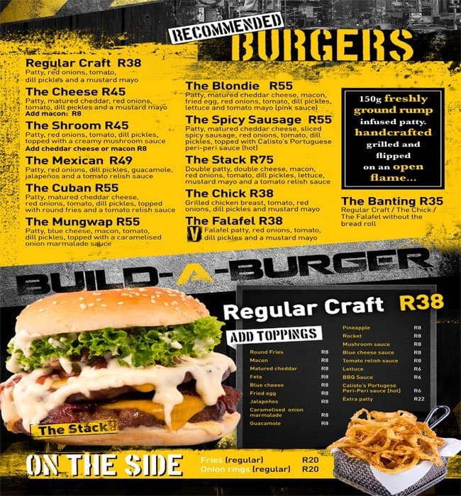 Burgerack Menu, Menu for Burgerack, Birnam, Sandton Zomato SA