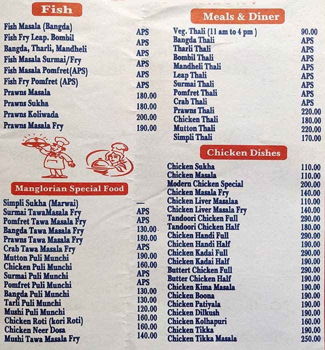 Menu at Modern Lunch Home, Mira Bhayandar, Shop No.17 A wing Shanti