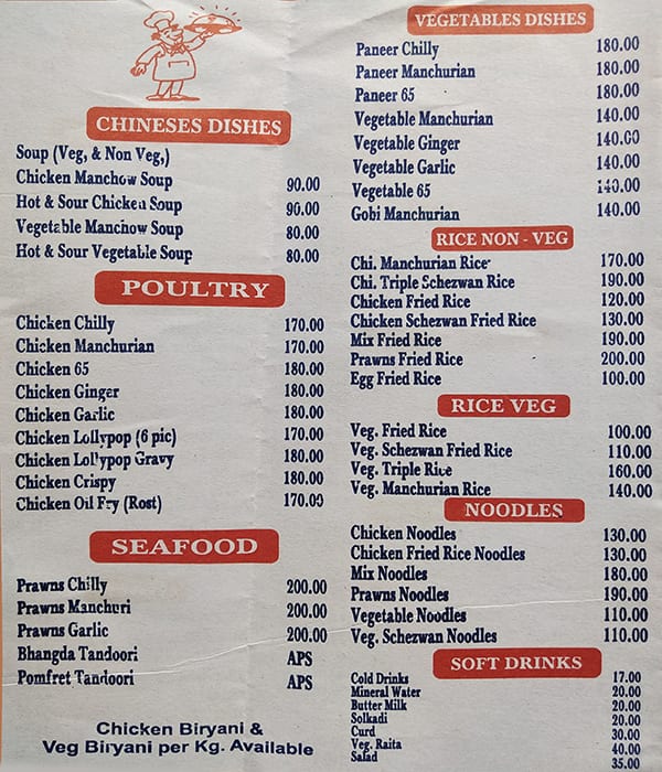 Menu at Modern Lunch Home, Mira Bhayandar, Shop No.17 A wing Shanti