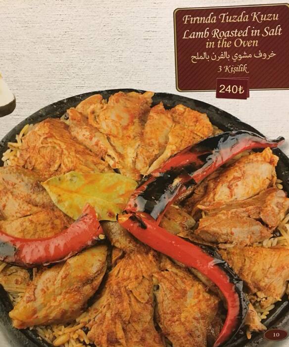 Menu at CZNBurak Medeniyetler Sofrası, Istanbul