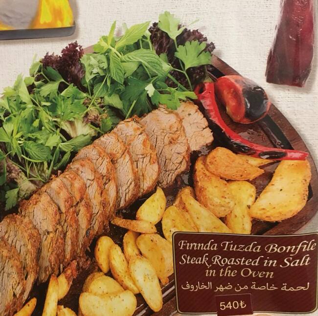 Menu at CZNBurak Medeniyetler Sofrası, Istanbul