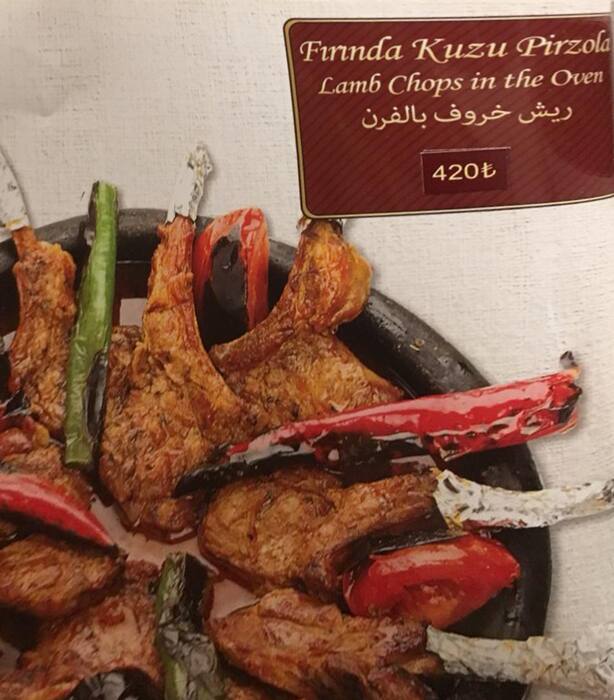 Menu at CZNBurak Medeniyetler Sofrası, Istanbul