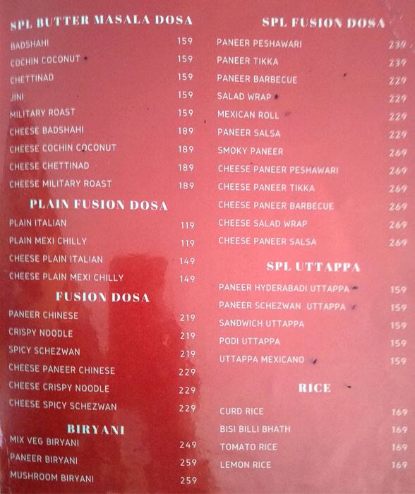 Menu at Ginger GaneshaSouth Indian Restaurant, Indore, 21/1
