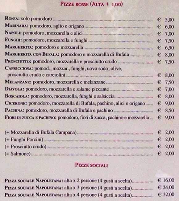 Menu di L'osteria Di Cicerone 