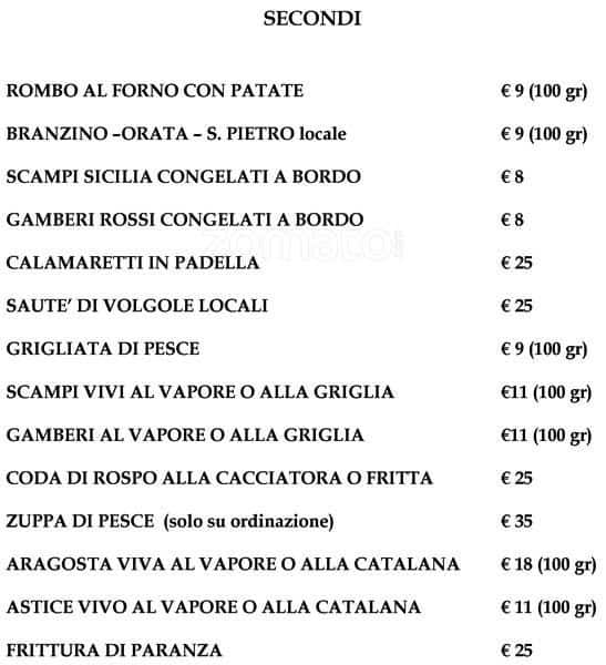 Menu di Ristorante Assunta Madre 
