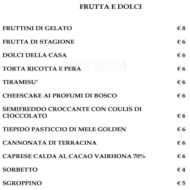 Menu di Ristorante Assunta Madre 