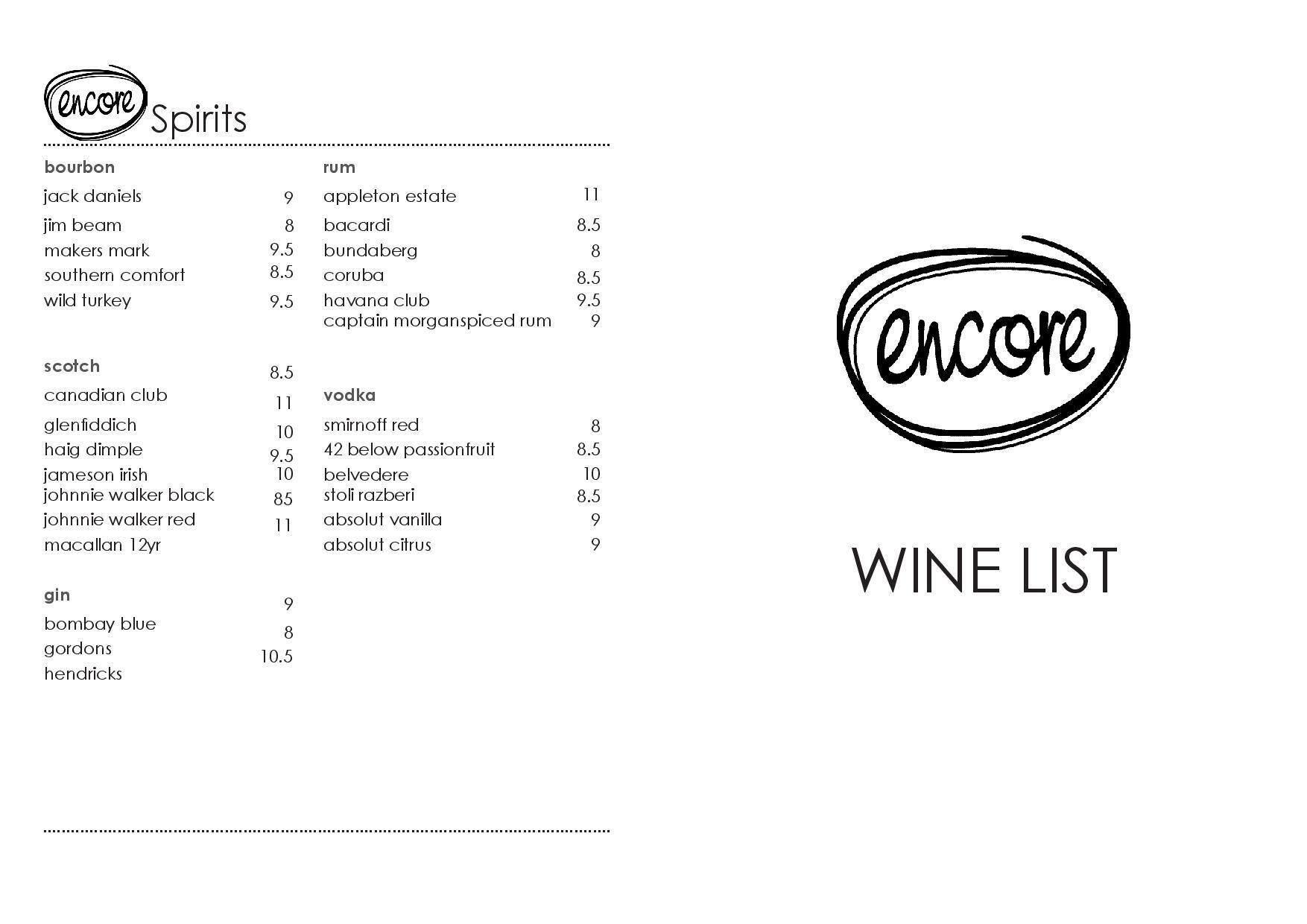 Encore Hotel Grand Chancellor a CBD, Melbourne Foto del Menu con