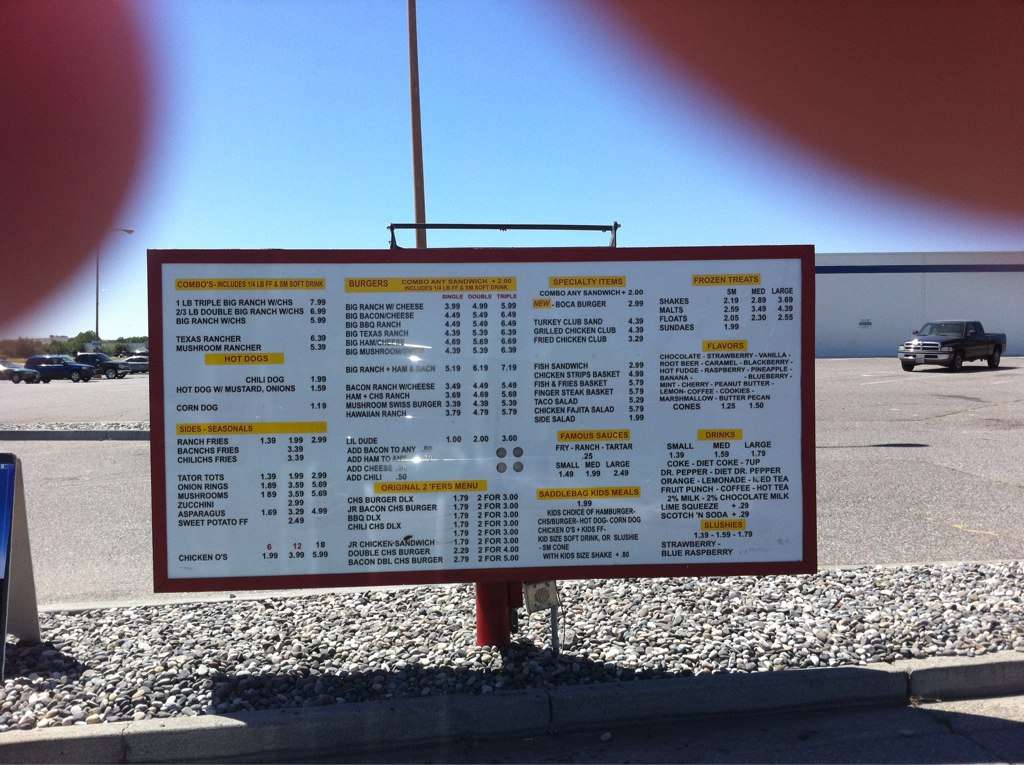 Menu at Burger Ranch restaurant, Kennewick