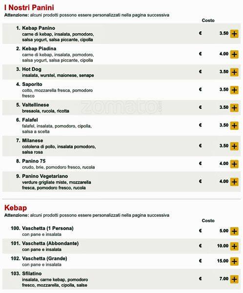 Menu di Al Solito Posto 