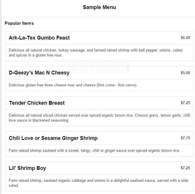 Sweet Yams Organic Menu, Menu for Sweet Yams Organic, East Side, San