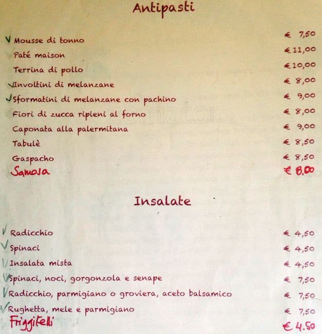 Menu di BISTROT IL CORTILE DEL POLITECNICO 