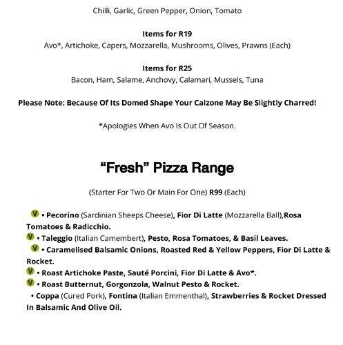 Menu de Luca's Ristorante Italiano