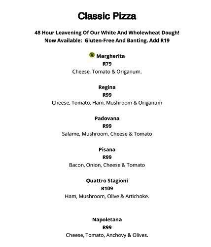 Menu de Luca's Ristorante Italiano