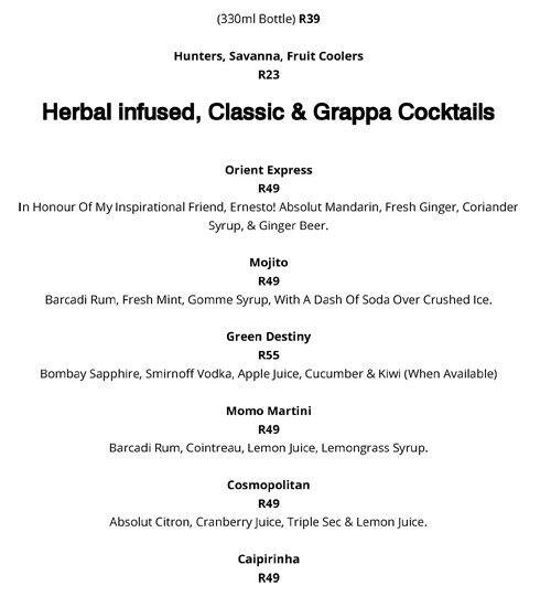 Menu de Luca's Ristorante Italiano