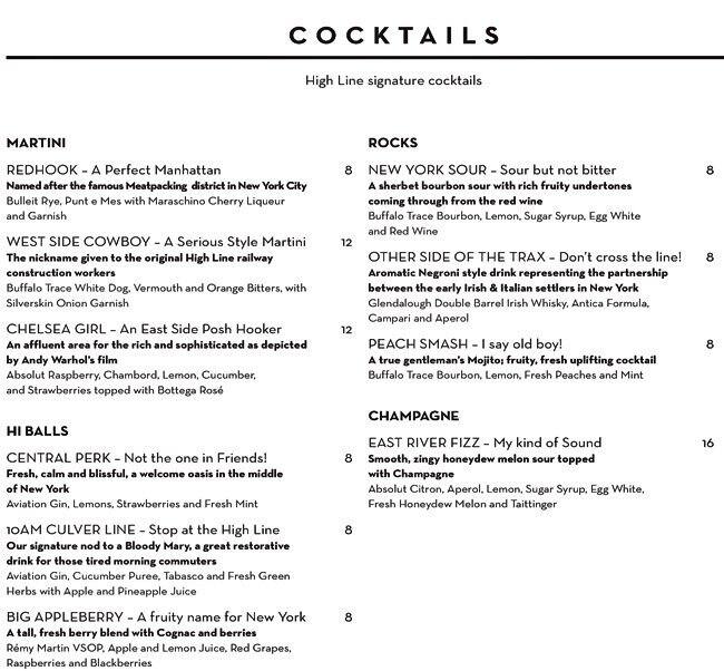 The Highline Menu, Menu for The Highline, Yardley, Birmingham Zomato UK