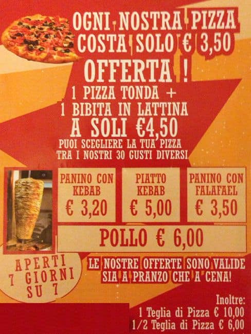 Menu di Pizza Rustica 