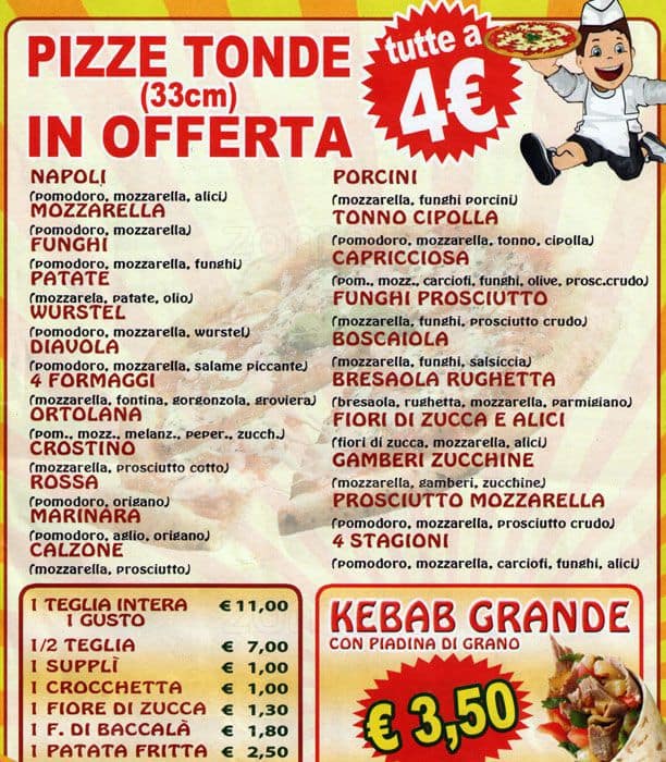 Menu di Pizza Rustica 