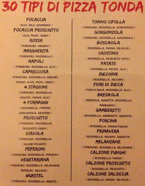 Menu di Pizza Rustica 